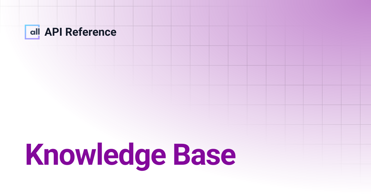 Knowledge Base | Korean | API Reference